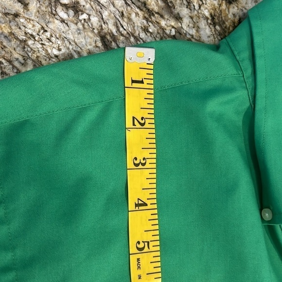 CHAPS Men’s 18-18 1/2 Green button down - Picture 12 of 13